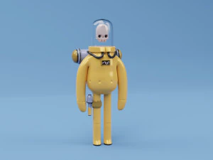 astronaut character skeleton space 3D Model