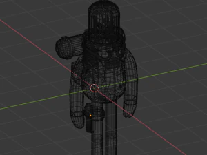 astronaut character skeleton space 3D Model