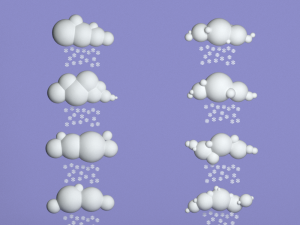 48 low poly clouds bundle low-poly Modelo 3D