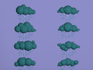 48 low poly clouds bundle low-poly Modelo 3D