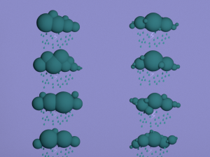 48 low poly clouds bundle low-poly Modelo 3D