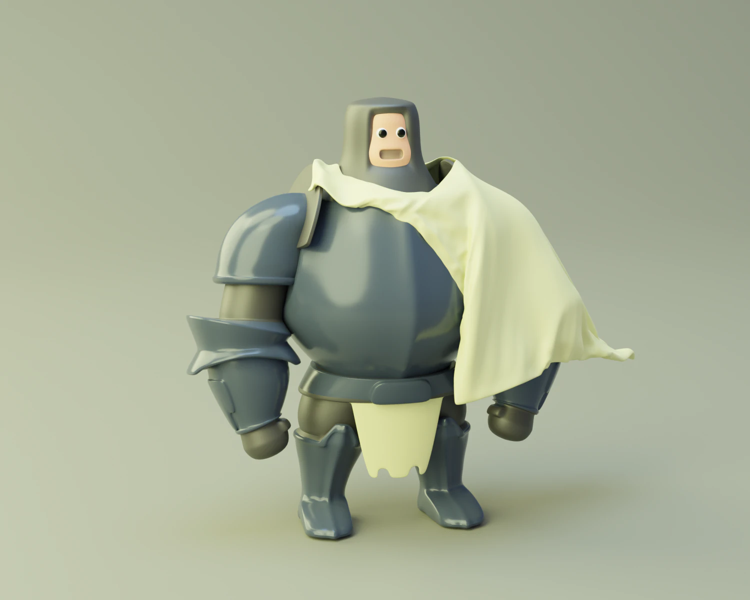 cartoon knight mmo low-poly 3D Model .c4d .max .obj .3ds .fbx .stl .blend 