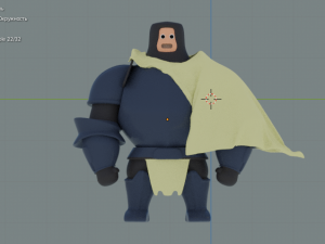 cartoon knight mmo low-poly Model 3D