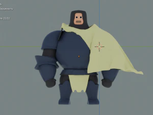 cartoon knight mmo low-poly 3D Model