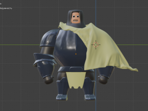 cartoon knight mmo low-poly Model 3D