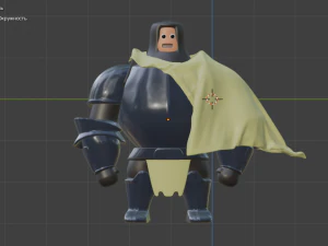 cartoon knight mmo low-poly 3D Model