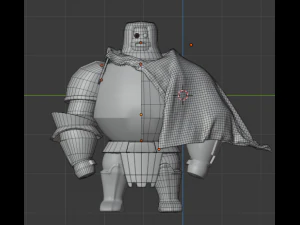 cartoon knight mmo low-poly 3D Model