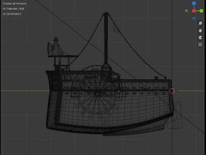 cartoon ship tug low-poly 3D Model