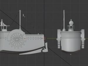 cartoon ship tug low-poly 3D 모델