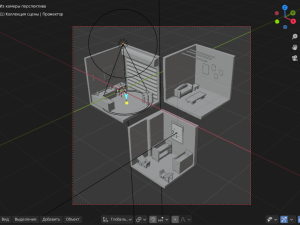 rooms in isometric city low-poly 3D 模型
