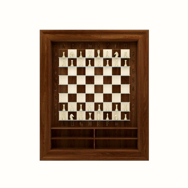 wall chessboard Model 3D .c4d .max .obj .3ds .fbx .stl .blend 