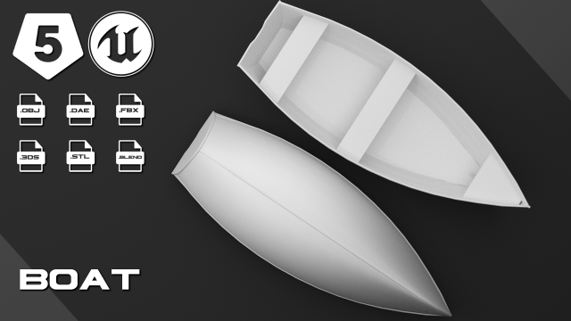 boat 3D Модель .c4d .max .obj .3ds .fbx .stl .blend 