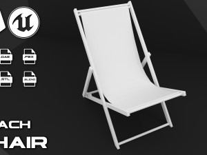 beach chair 3D 모델