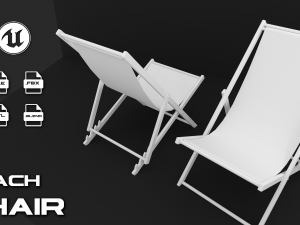 beach chair 3D Модель