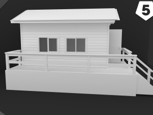 beach house Modello 3D