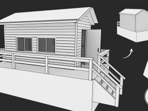 beach house Modello 3D