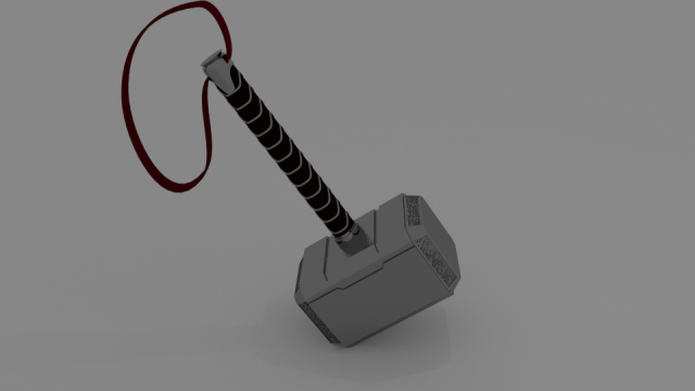 thors hammer 3D Model .c4d .max .obj .3ds .fbx .stl .blend 
