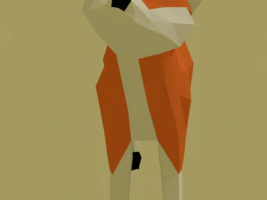 low poly fox 3D Model