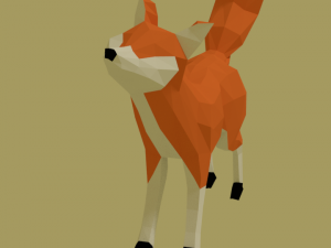 low poly fox 3D 模型
