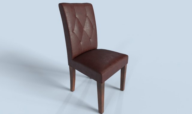leather cushioned chair pbr 3D Model .c4d .max .obj .3ds .fbx .stl .blend 