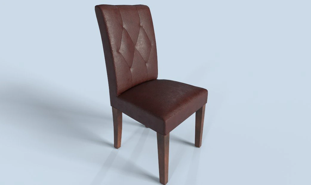 leather cushioned chair pbr 3D Model .c4d .max .obj .3ds .fbx .stl .blend