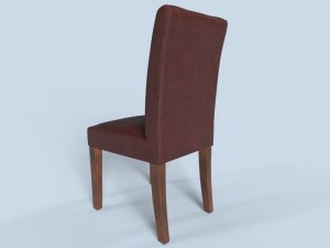 leather cushioned chair pbr 3D Model