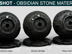 keyshot - obsidian stones CG Textures
