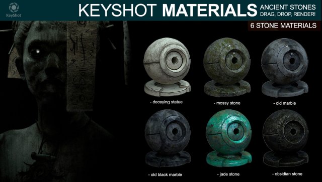 ancient materials for keyshot CG Textures .c4d .max .obj .3ds .fbx .stl .blend 