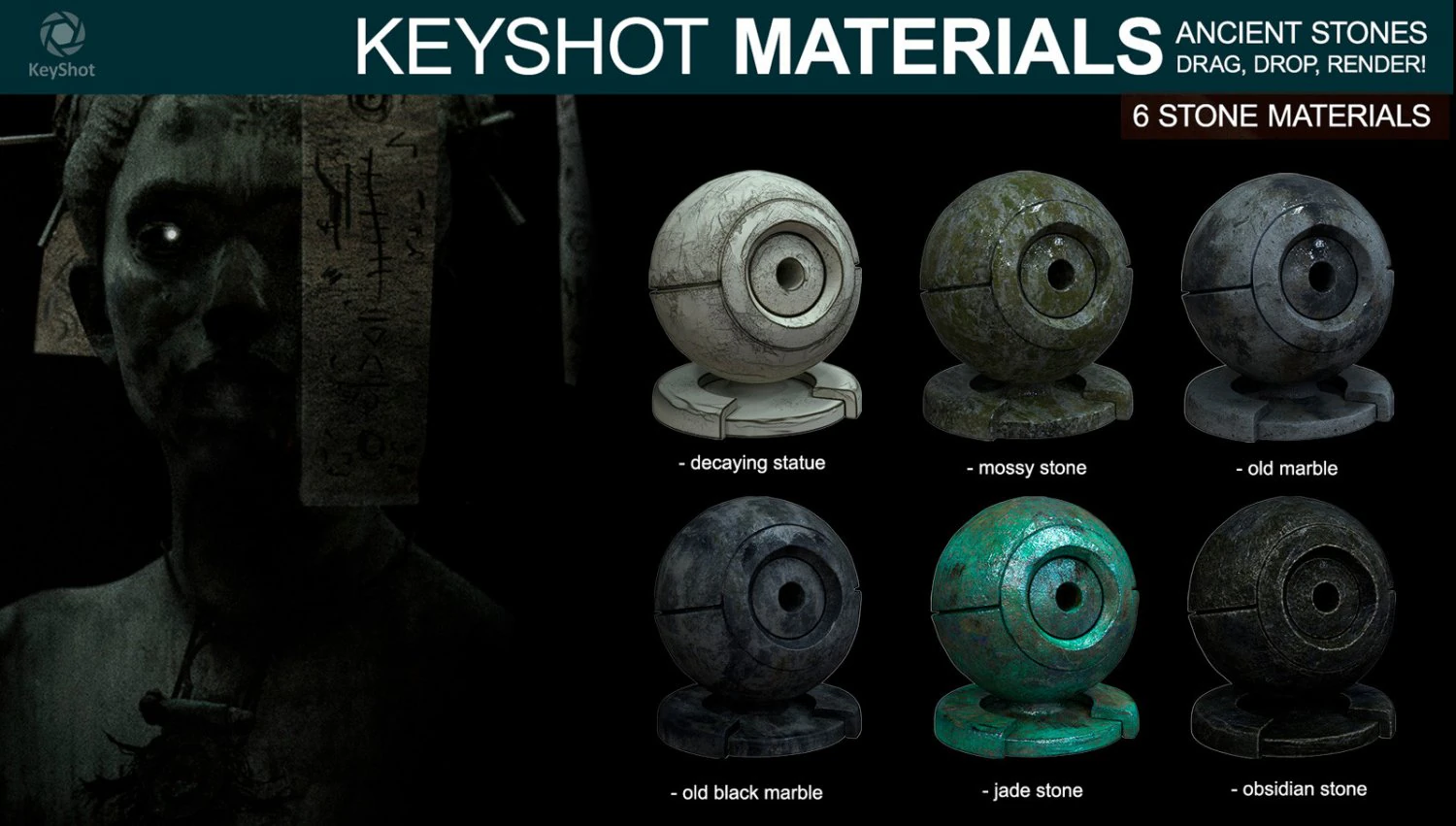 ancient materials for keyshot CG Textures .c4d .max .obj .3ds .fbx .stl .blend
