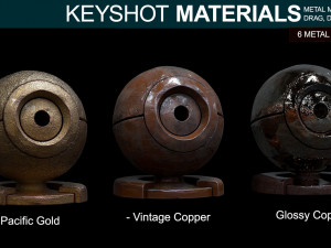 metal materials for keyshot part 4 CG Dokuları