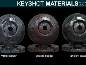 metal materials for keyshot part 1 CG टेक्स्चर्स
