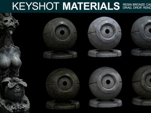 resin bronze cast materials for keyshot CG 텍스쳐