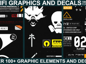 sci-fi graphics and decals - vol2 3D 프린트 모델