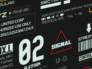 sci-fi graphics and decals - vol2 3D Print Model