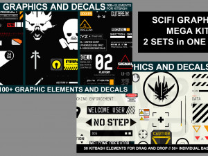 sci-fi graphics and decals - vol2 Modelo de impresión 3D