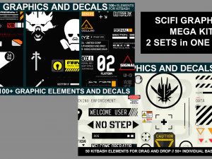 sci-fi graphics and decals - vol2 3D Print Model