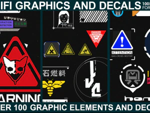 विज्ञान-फाई ग्राफिक्स और डिकल्स - खंड 3 3D प्रिंट मॉडल