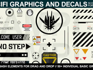 विज्ञान-फाई ग्राफिक्स और डिकल्स - खंड 1 3D प्रिंट मॉडल