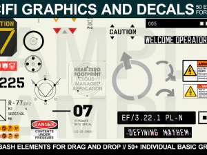 sci-fi graphics and decals - vol1 3D Print Model