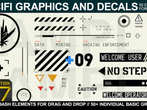 sci-fi graphics and decals - vol1 3D Print Model
