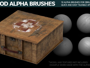 Wood Alpha Brushes for Zbrush CG Textures