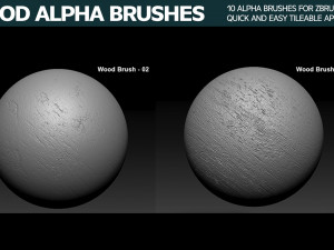Wood Alpha Brushes for Zbrush CG Textures