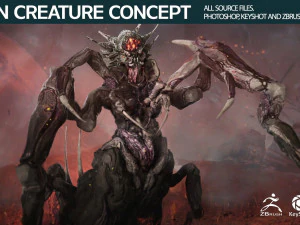 Concetto di creatura aliena Modello 3D