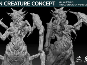 Alien Creature Concept 3D Model