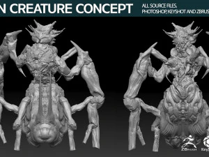 Alien Creature Concept 3D Model