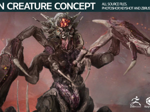 Alien Creature Concept 3D Model