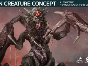 Alien Creature Concept 3D Model