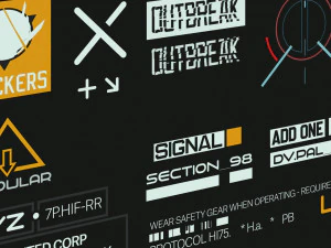 &Uuml;st&uuml;n Bilim Kurgu &Ccedil;ıkartmaları Paketi CG Dokuları