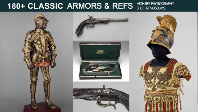 Reference Pack - Classic Armory CG Textures .c4d .max .obj .3ds .fbx .stl .blend 