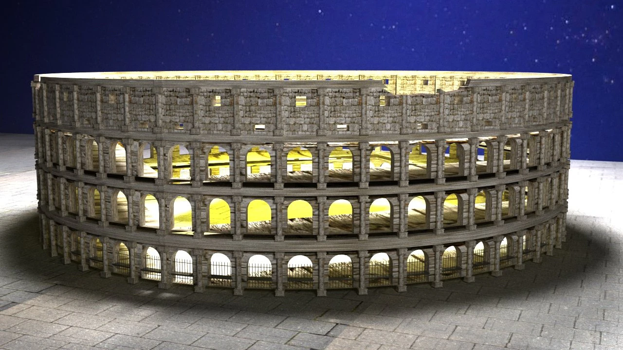 Roma-Kolosseum 3D Modell .c4d .max .obj .3ds .fbx .stl .blend 